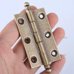 4Pcs Antique Brass Door Hinges 2/2.5/3 inch Furniture Cabinet Drawer Door Butt Hinge for Door Wooden Box Furniture Hardware