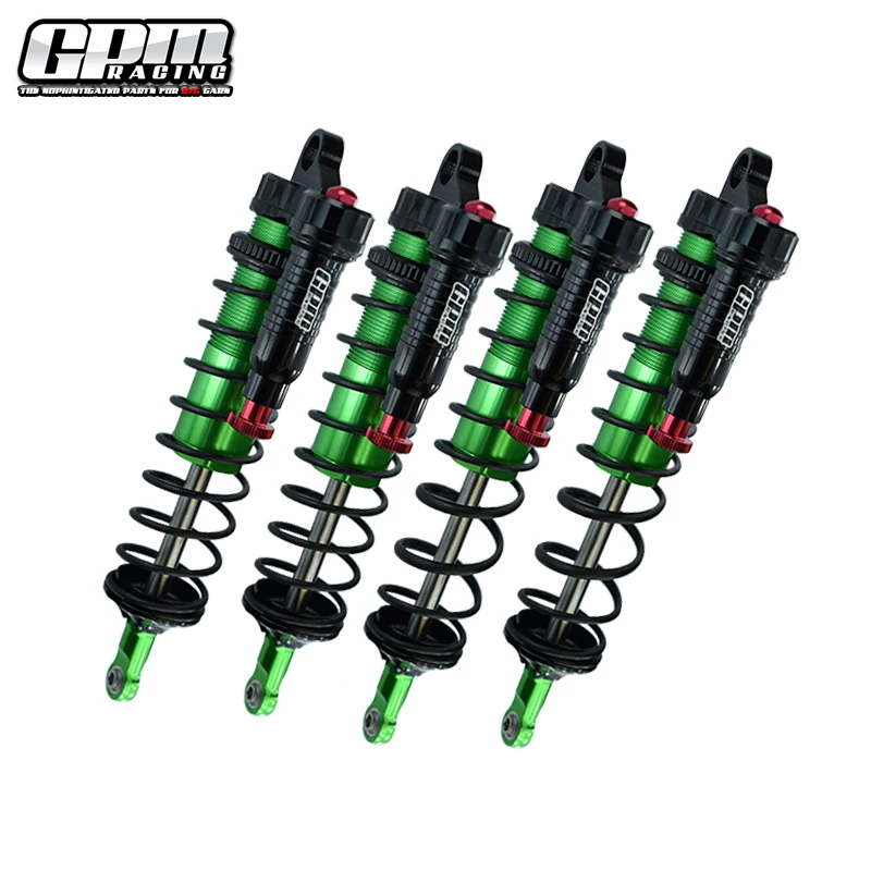 مخمدات زنبركية قابلة للتعديل من الألومنيوم GPM لزلاجة TRAXXAS 1/8 4WD أمامية وخلفية متوافقة مع نوابض 42 مم #4