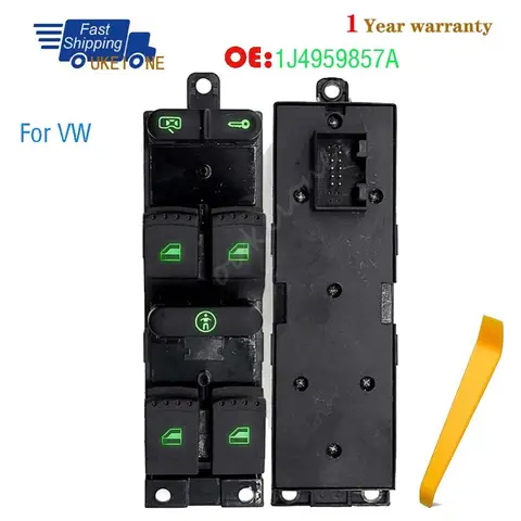 1J4959857A For VW Golf MK4 Jetta 4 Bora Passat B5 Seat Leon Toledo Master Driver Side Window Door Power Switch Car Accessories
