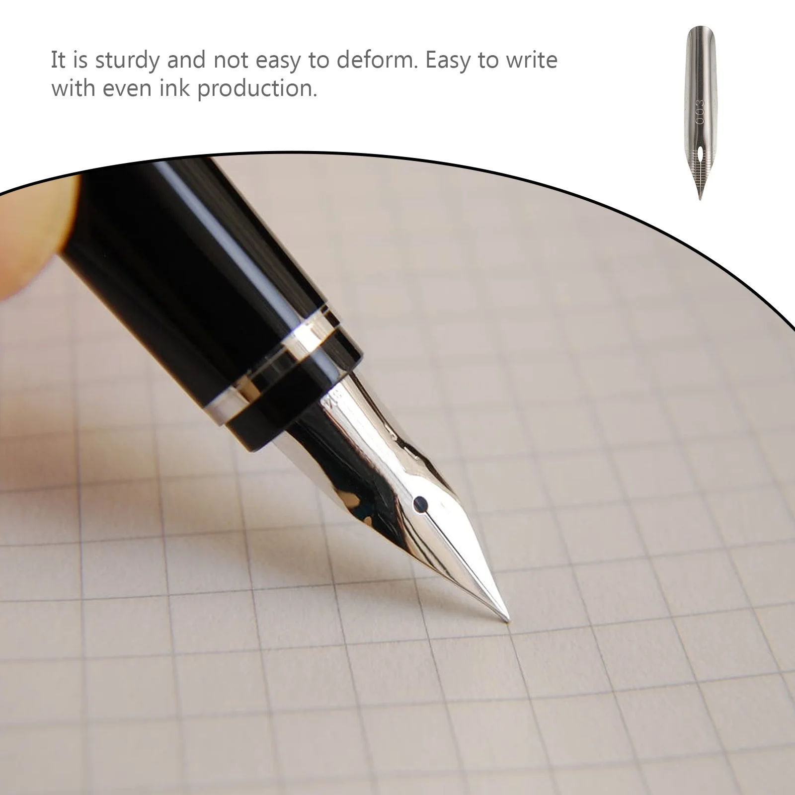 

20 Pcs Pen Nibs Fountain Tips Stainless Steel Universal Replacement Calligraphy Accessories Silver Color Even Ink Flow