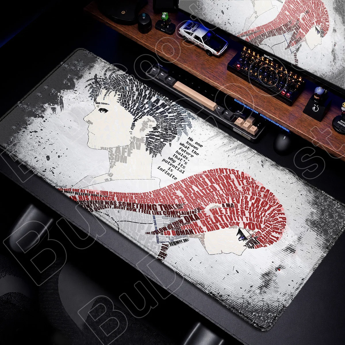 Large E-sport Gaming Mouse Pad HD Printing Anime Steins Gate Okabe Rintaro Keyboard Mat Office Cabinet Rug PC Rubber Accessories