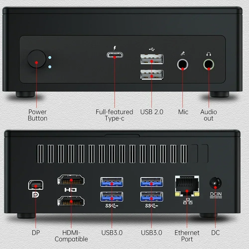 AKPAD 인텔 NUC 미니 게이밍 PC, 코어 I5 1135G7 2.4GHz, 윈도우 10 11 프로, 오피스 게이머 데스크탑 컴퓨터, DDR4 HD 썬더볼트 4.0