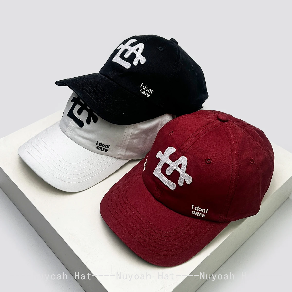 Koreanische Retro-Baseballkappen mit aufgenähten LA-Buchstaben, Sonnenschutz, Neu, Vielseitig, Nischen-Mode, Schirmmützen für Herren und Damen, Outdoor