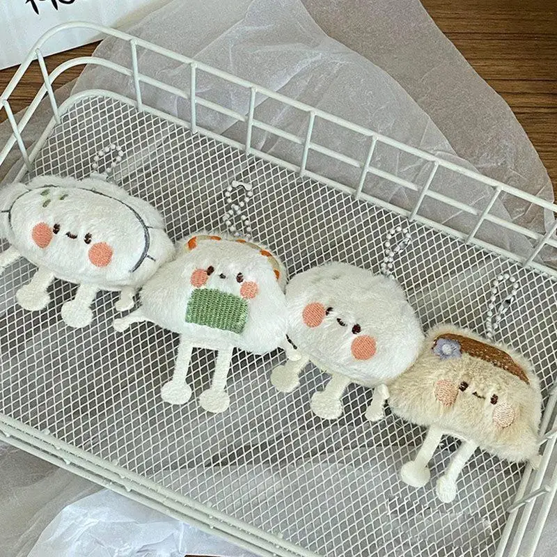 4 pezzi carino gnocco portachiavi in peluche portachiavi ciondolo creativo portachiavi farciti morbidi per gli appassionati di cibo decorazioni per borse ragazze studenti