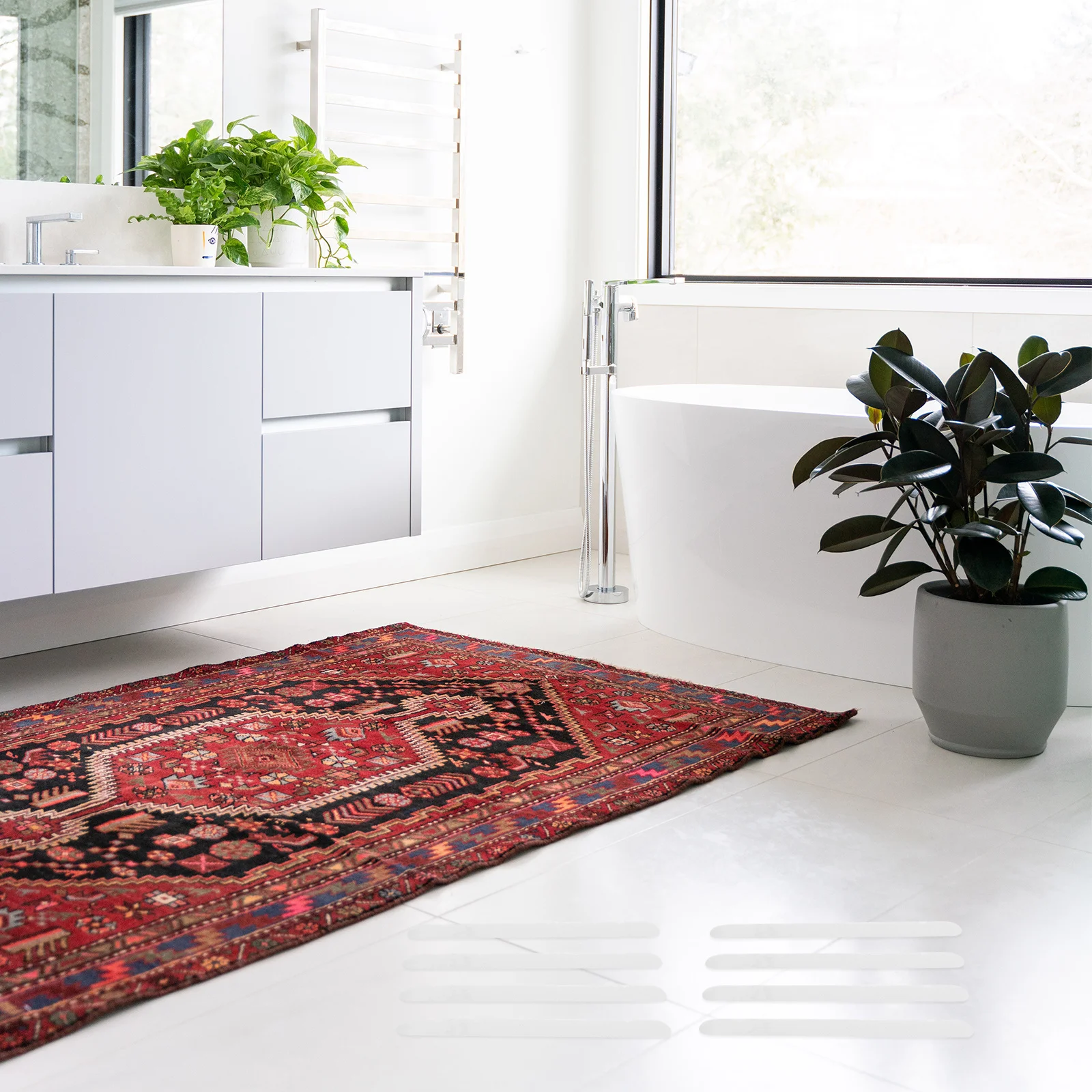 

30pcs Anti-Slip Strips 2Cm X 20Cm Transparent Bath Safety Treads For Showers Bathtubs Stairs Floors Adhesive Waterproof Grip