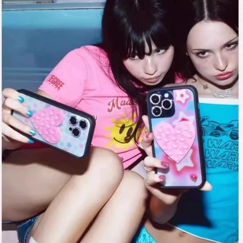 كوب شفط من السيليكون لطيف باللون الأسود والوردي على شكل زهرة برية يدعم التصاق قوي وحامل الهاتف المحمول وغسل اليد وكوب شفط wf ﻿