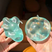 Apple Moldable Stress Ball Coconut Oil Squishy Transparent Apple Non-Bounce Squeeze Ball ASMR Sensory Toy Relieve Stress Toy 5