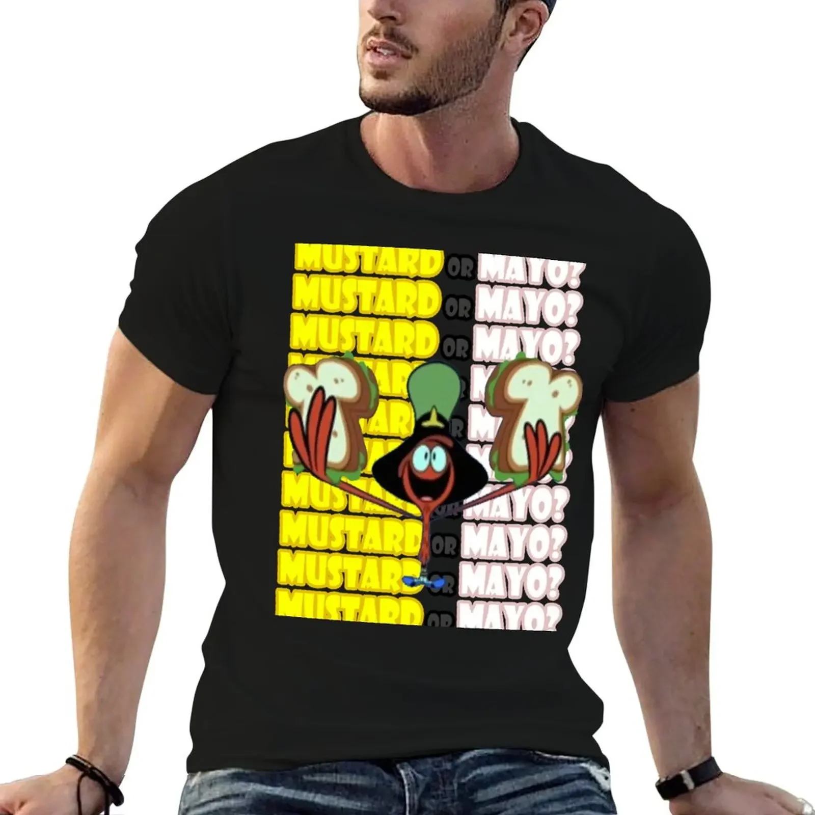 Wander over Yonder - Mustard or Mayo? T-Shirt cheap stuff customs mens t shirts top quality