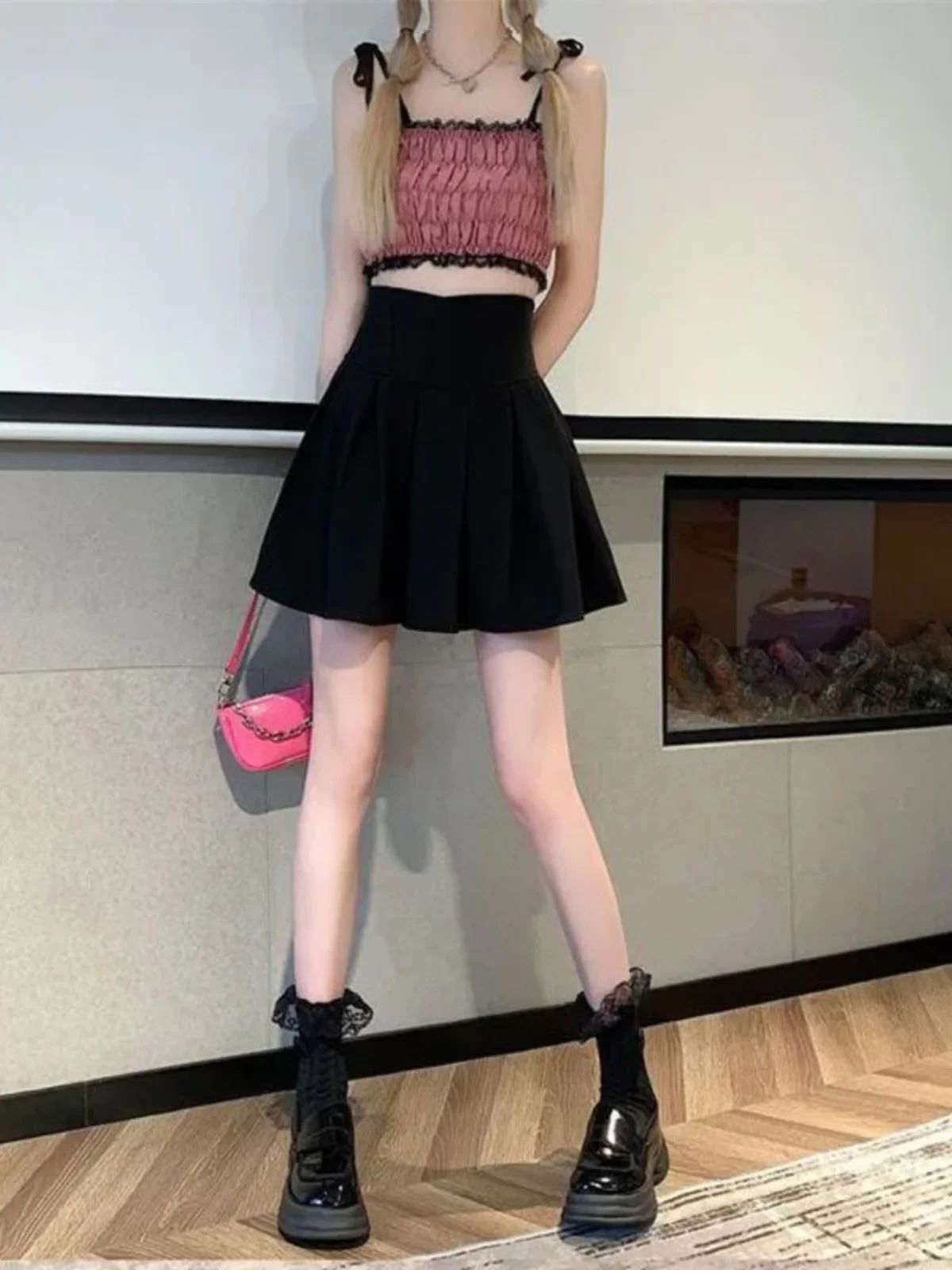 

High Waist Fibone Skirt Women's Color f-length Skirts Street Sle Busin Urban Commute Stand Fit Summer 2024