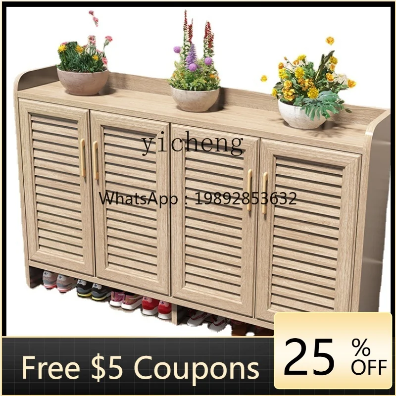 

ZZ Shoe Cabinet Outdoor Aluminum Alloy Rainproof and Sun Protection Home Villa Door Storage Locker