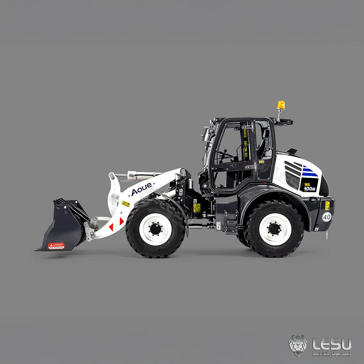 

Metal LESU 1/14 4*4 Hydraulic RC Loader Aoue WA100M-8 4CH Valve Radio Controlled Loading Machine Model Differential Lock Lights