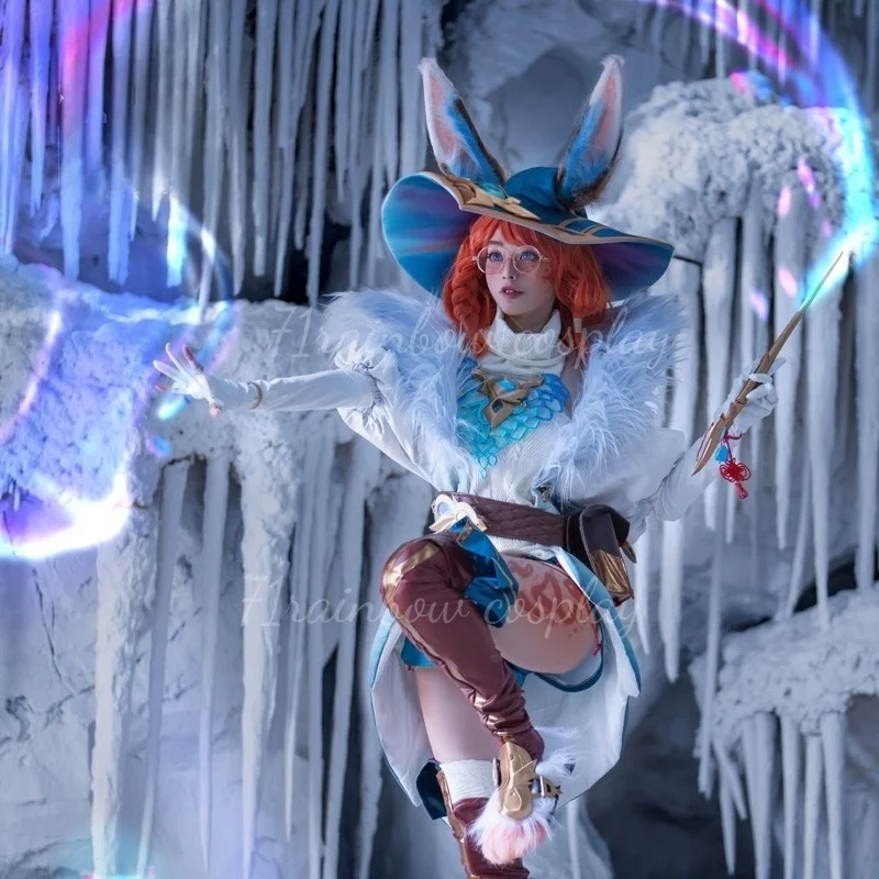 オーロラ-ウサギのコスプレ衣装,クリスマスユニフォームセット,かつら