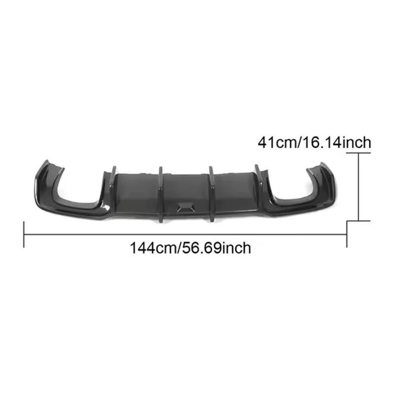 Diffusore per labbro paraurti posteriore in fibra di carbonio A3 S3 adatto per Audi A3 S3 2017-2018 Ture Factory Fitment