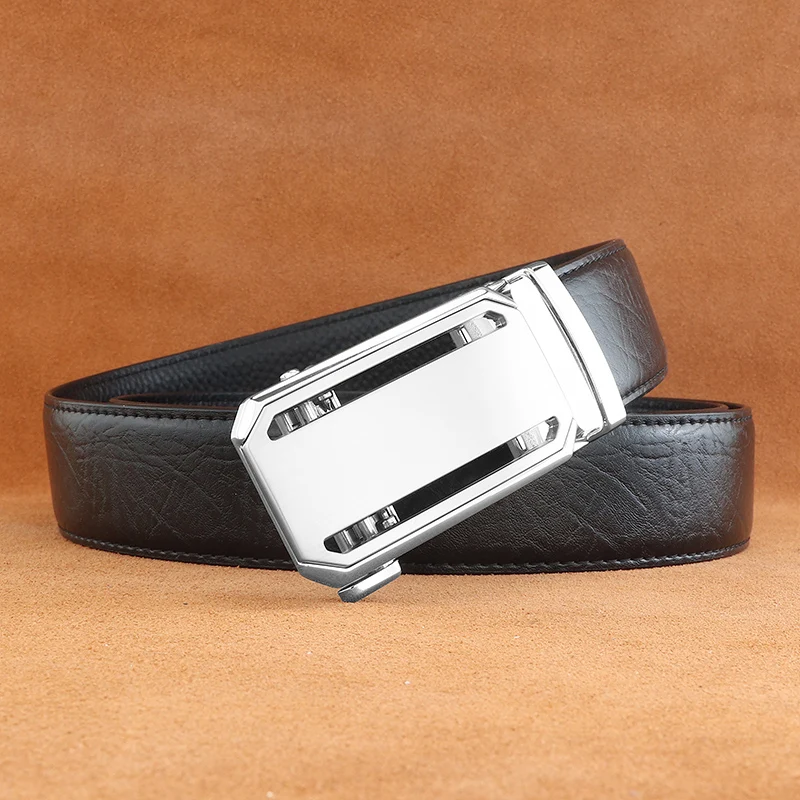 High quality Men's designer belts  classic  automatic buckle  genuine leather  luxury brand  business belt  coffee