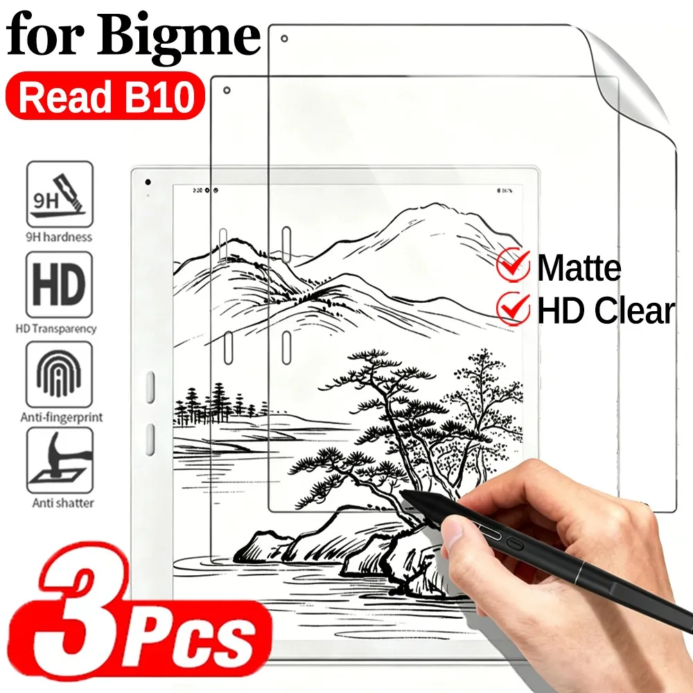 3-1 個のソフト PET ハイドロゲルフィルム Bigme Read B10 電子リーダー用 HD クリア & マットアンチグレアアンチスクラッチフルカバレッジスクリーンプロテクター
