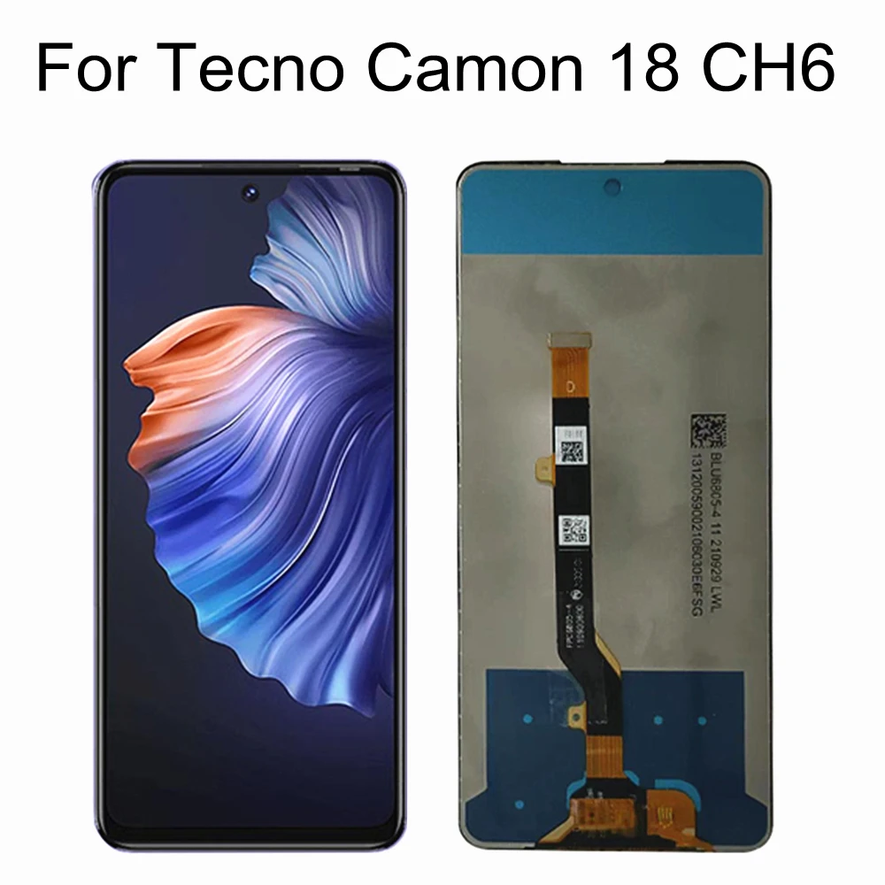 

LCD For Tecno Camon 18 LCD Display Touch Screen Digitizer Assembly Replacement For Tecno CH6 CH6n LCD Display