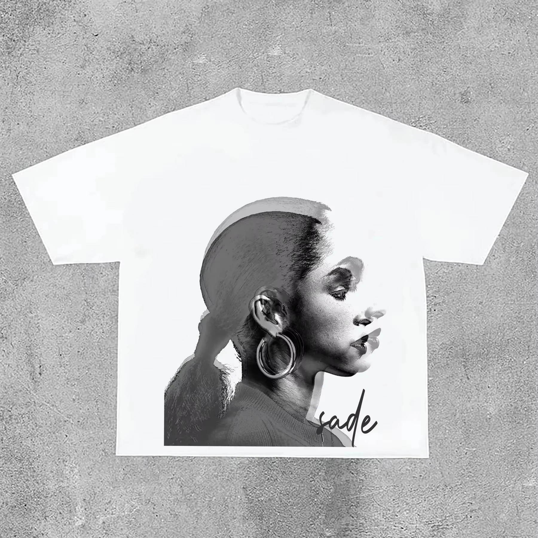 Hot Selling Sade Adu Retro Style Poster Graphic Print T-shirt Men Women O-neck Cotton Loose Casual Oversized Top Summer New Tee