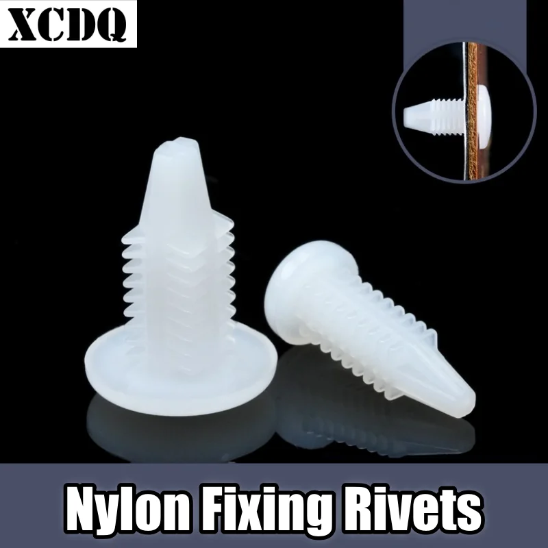 100pcs Nylon Rivet Fastener PC Fan Mounting PCB Fixing Screw Studs Automotive Staples Plastic Rivets Motorcycle M5 M3 for Car