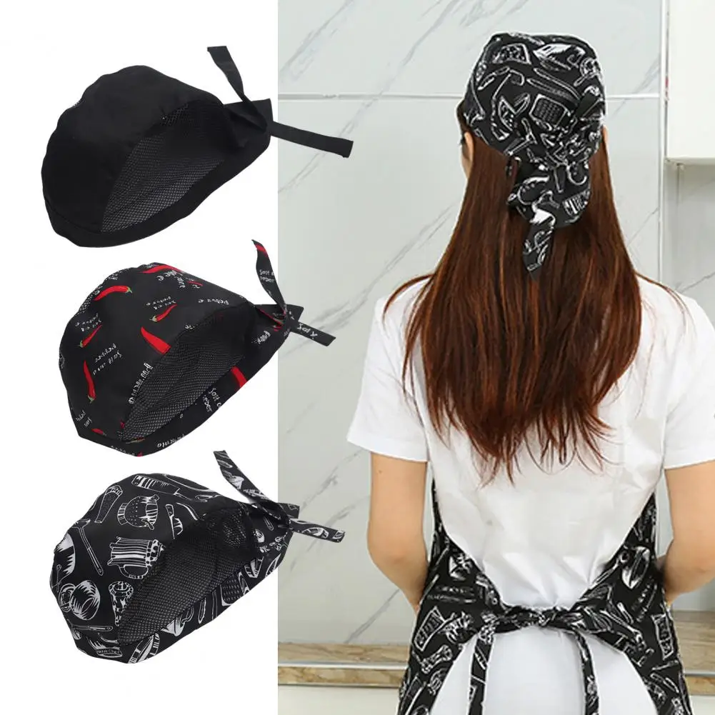 Restaurant Chef Skull Cap  Lightweight Ice Cream Print Catering Restaurant Chef Skull Cap  Soft Chef Working Hat