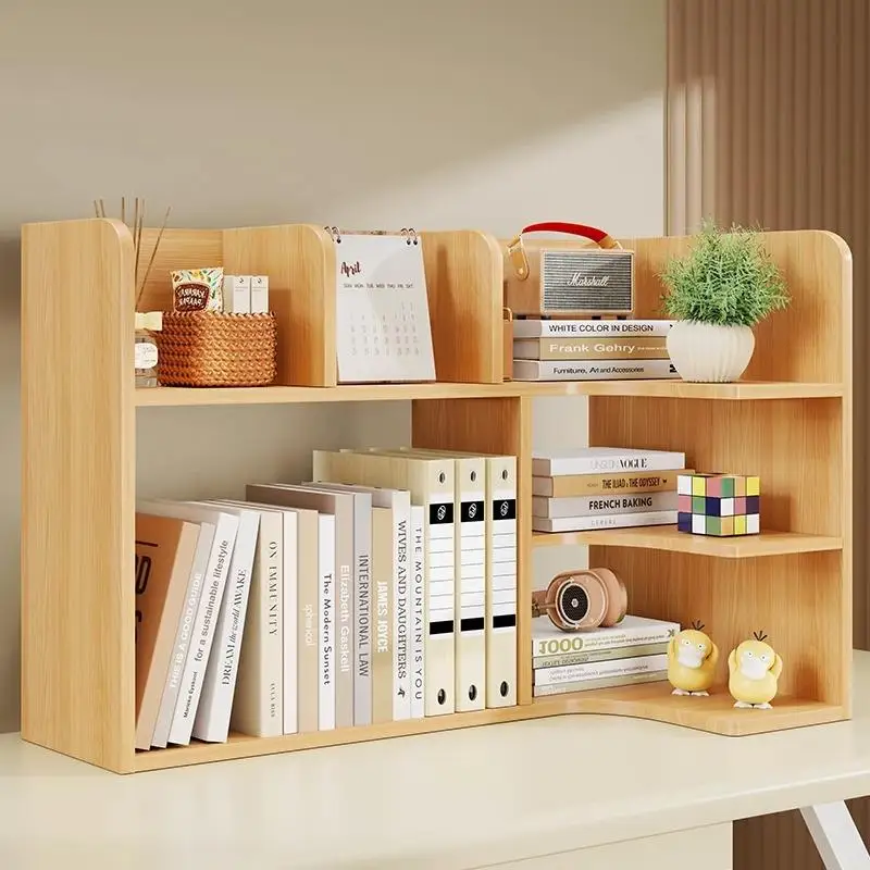 

Simple Desktop Bookshelf Multi-layer Storage Rack Office Desk Organizer Children's Student Bookcase Compact Space Saver