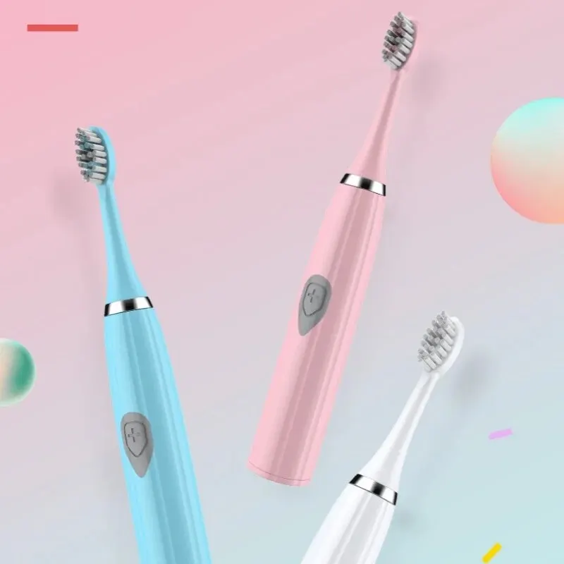 1pc White/Pink Electric Toothbrush Adult Model Soft Bristle Electric Toothbrush Battery Model Family Set Electric Toothbrush image 4