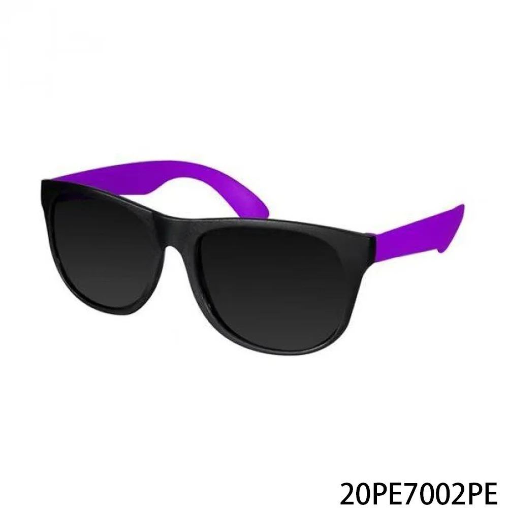 PESENAR Retro 80s Style Black & Purple Sunglasses Bold 1980s Nostalgic Fashion Accessory for Vintage-Themed Looks