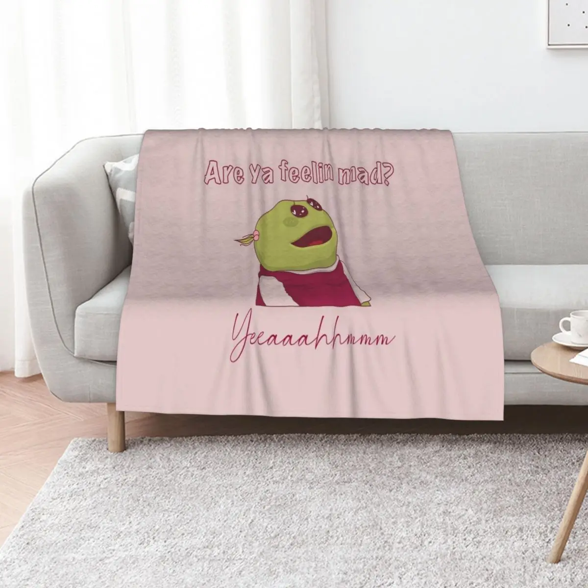 Nanalan are you feeling mad? Throw Blanket sofa bed Bed Fashionable Sofa Quilt Luxury halloween Blankets