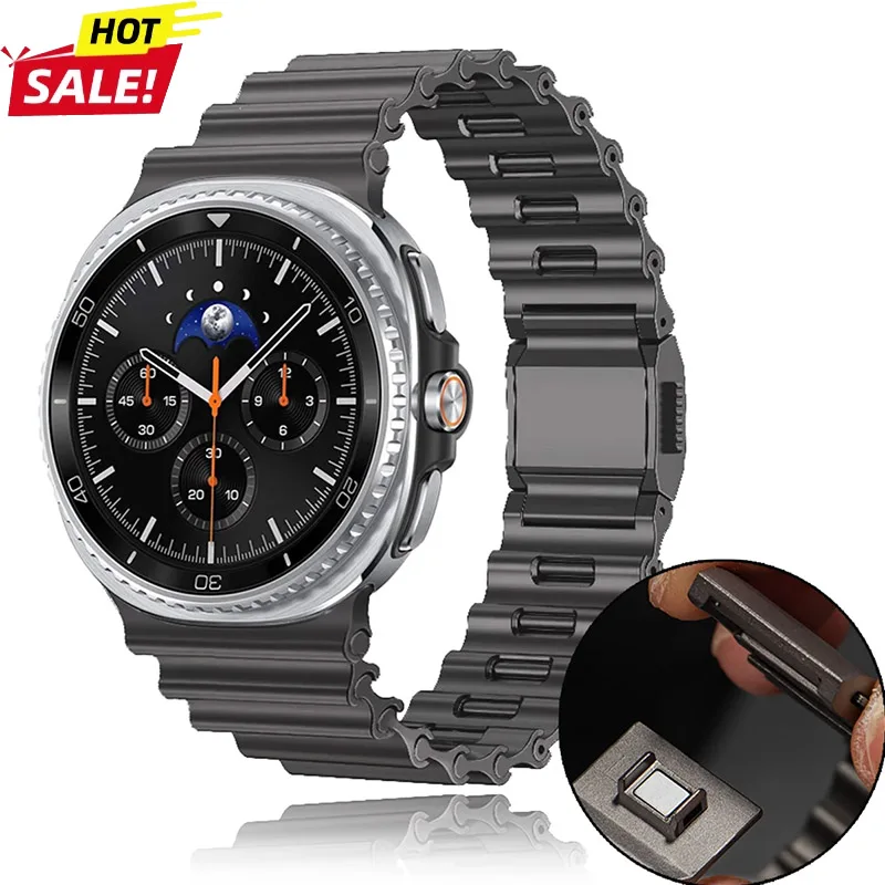 Magnetic Stainless Steel for Samsung Galaxy Watch 8Classic 46mm Band for Galaxy Watch 8 44 40mm/Ultra 47mm Bracelet Watchband