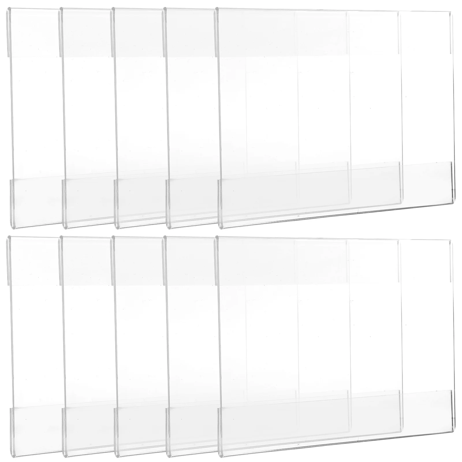 10 Pcs 10x15cm Acrylic Wall Sign Holder Transparent Price Tag Display Shelf Rack Label Merchandise Poster Frame