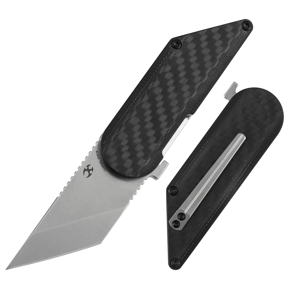 Kansept Knives T2045 Dash 2.26'' 154CM Blade with Twill Carbon Fiber, G10/Micarta Handle Pinkerton Knives Designed Knives