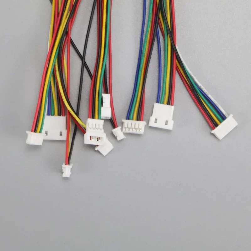 Jeu de connecteurs Mini Micro JST 100mm, câble de 1.25mm avec prise mâle femelle 2/3/4/5/6 broches 2P/3P/4P/5P pour composants électroniques, 10 pièces