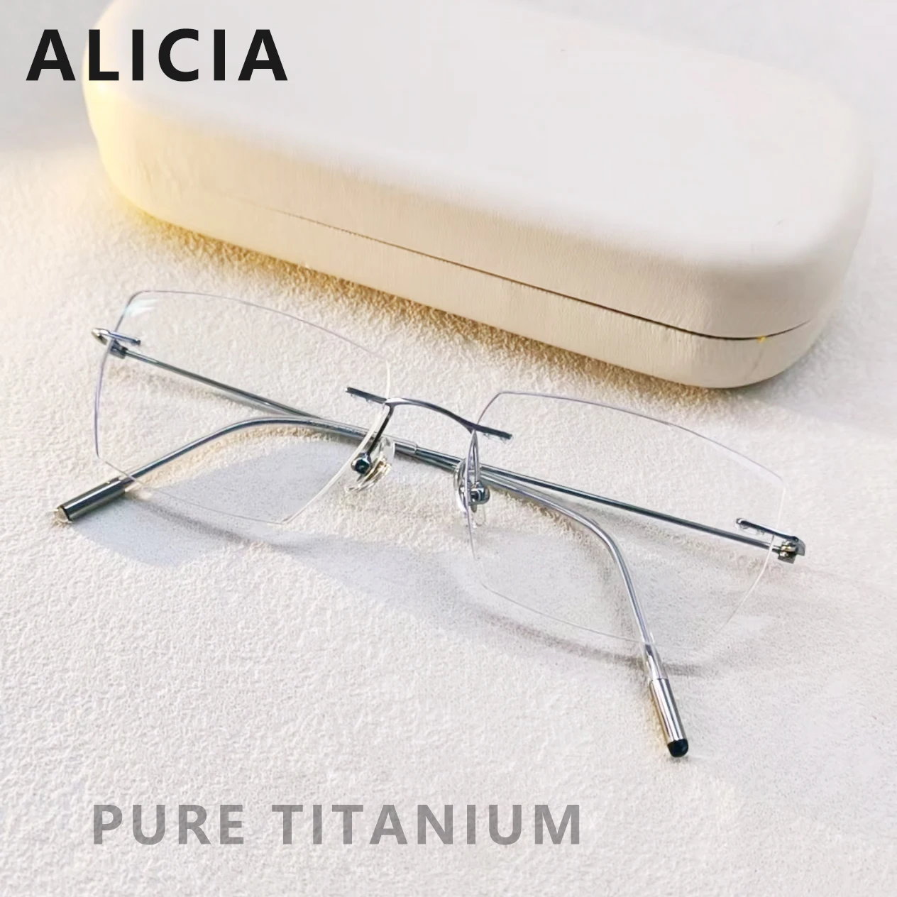 Men'S Fashion Rimless Glasses - ALICIA Nouvelles Lunettes de Luxe Sans