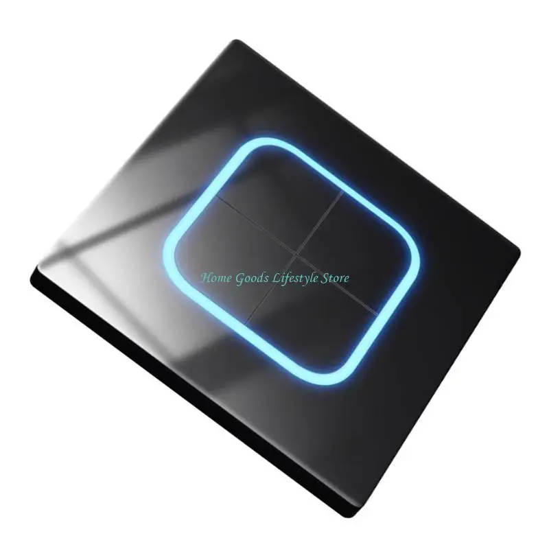 

E74E Tempered Glass Panel LED Switches Wall Button Light Switches with Led Indicators