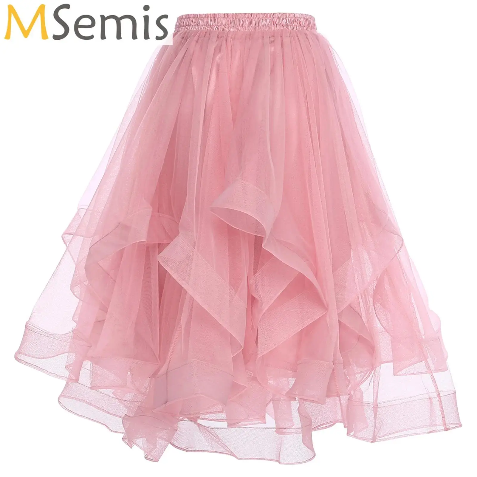 

Women's Princess Dress Girl Ballet Halloween Christmas Irregular Hem Puffy Tutu Tulle Skirt Midi Short Dress Retro Dance Costume
