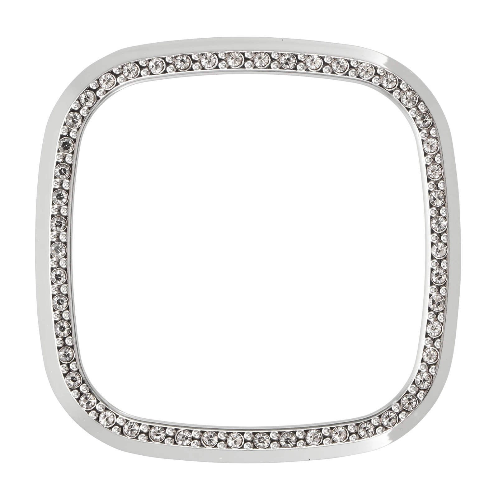 

1pc Electroplating PC Shell Steel Tempered Glass Protector Watch Cover Silver Durable Environmental Friendly Material Four Sides