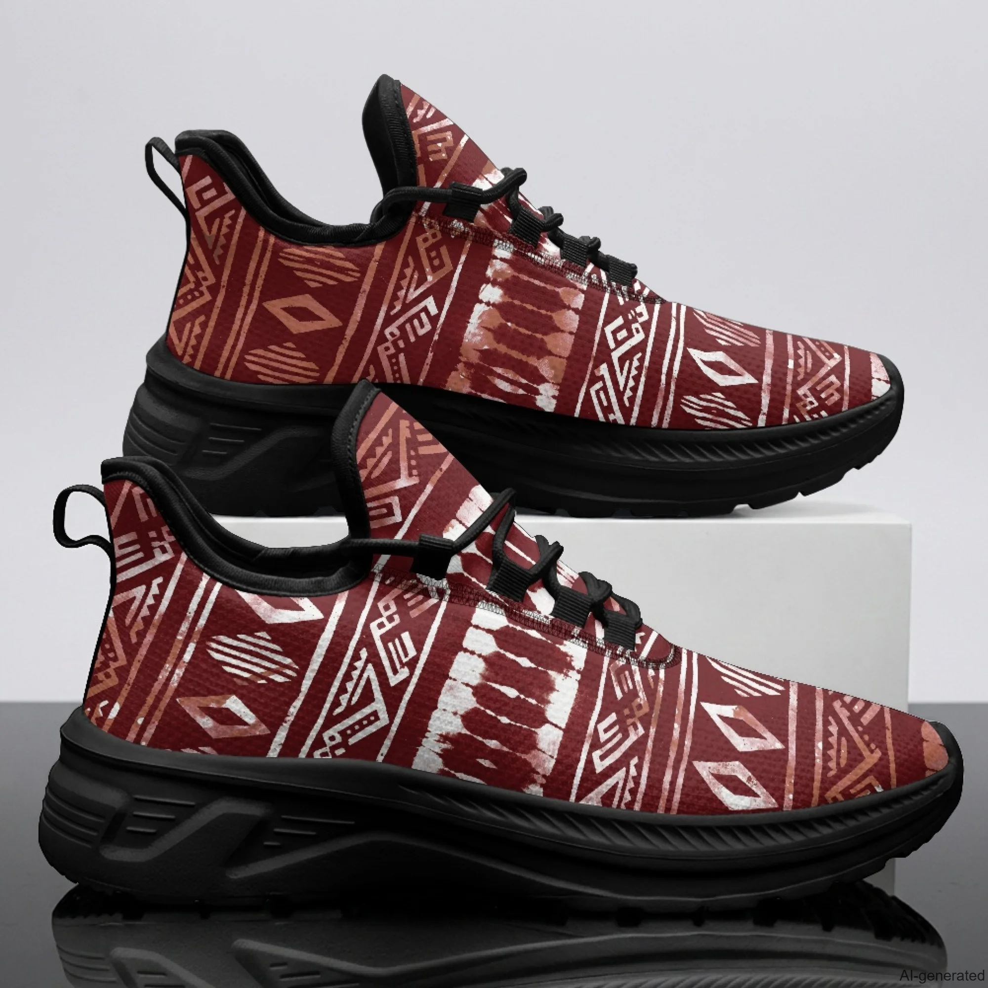 XIXIRIMIDO Womens Walking Shoes Nurse Shoes Nurse Sneakers Aztec Print Tenis Masculino De Corrida Barefoot Shoes 35-48