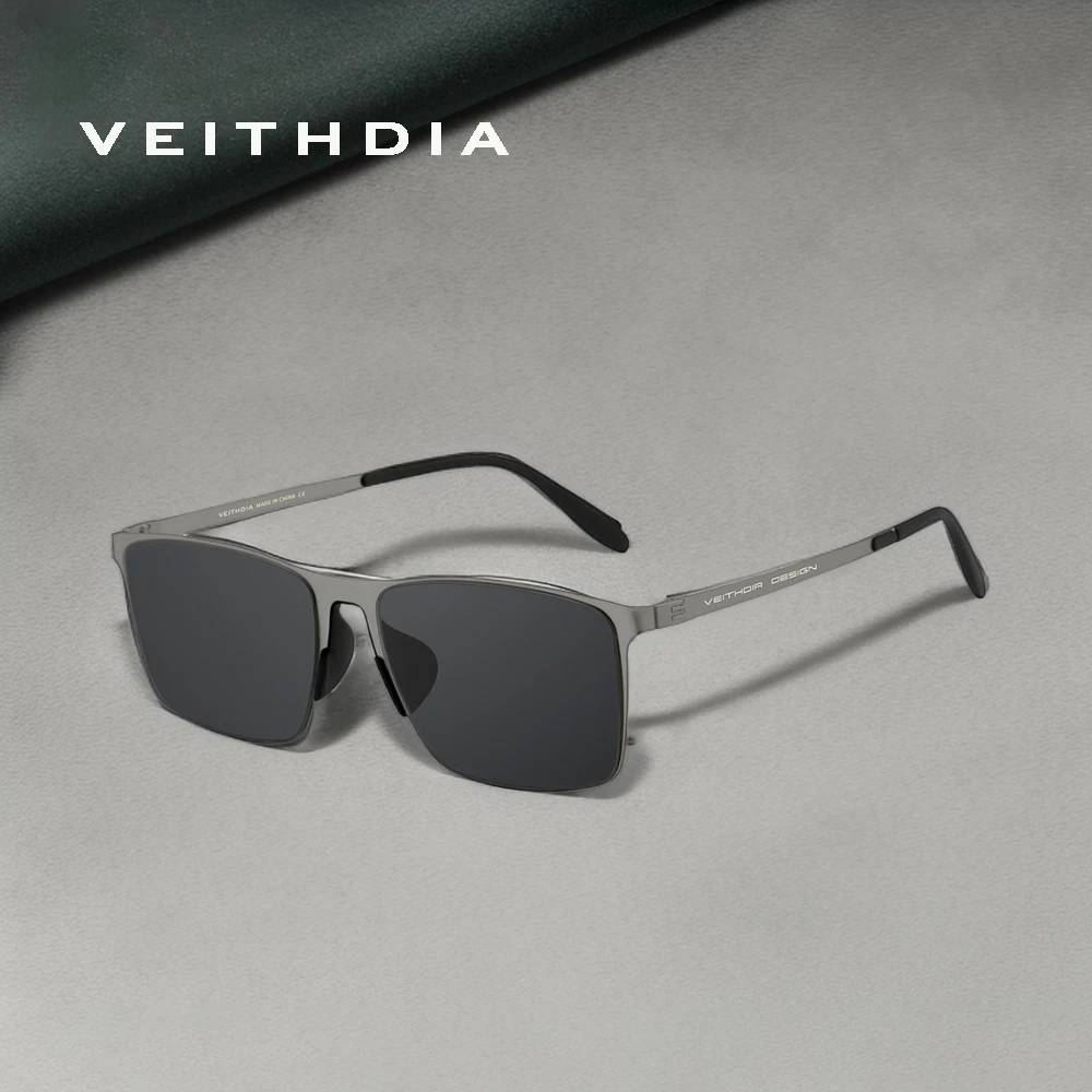 

Брендовые нейлоновые солнцезащитные очки VEITHDIA с линзами из нержавеющей стали, поляризационные очки высокой четкости UV400, модные очки для мужчин и женщин F8212A