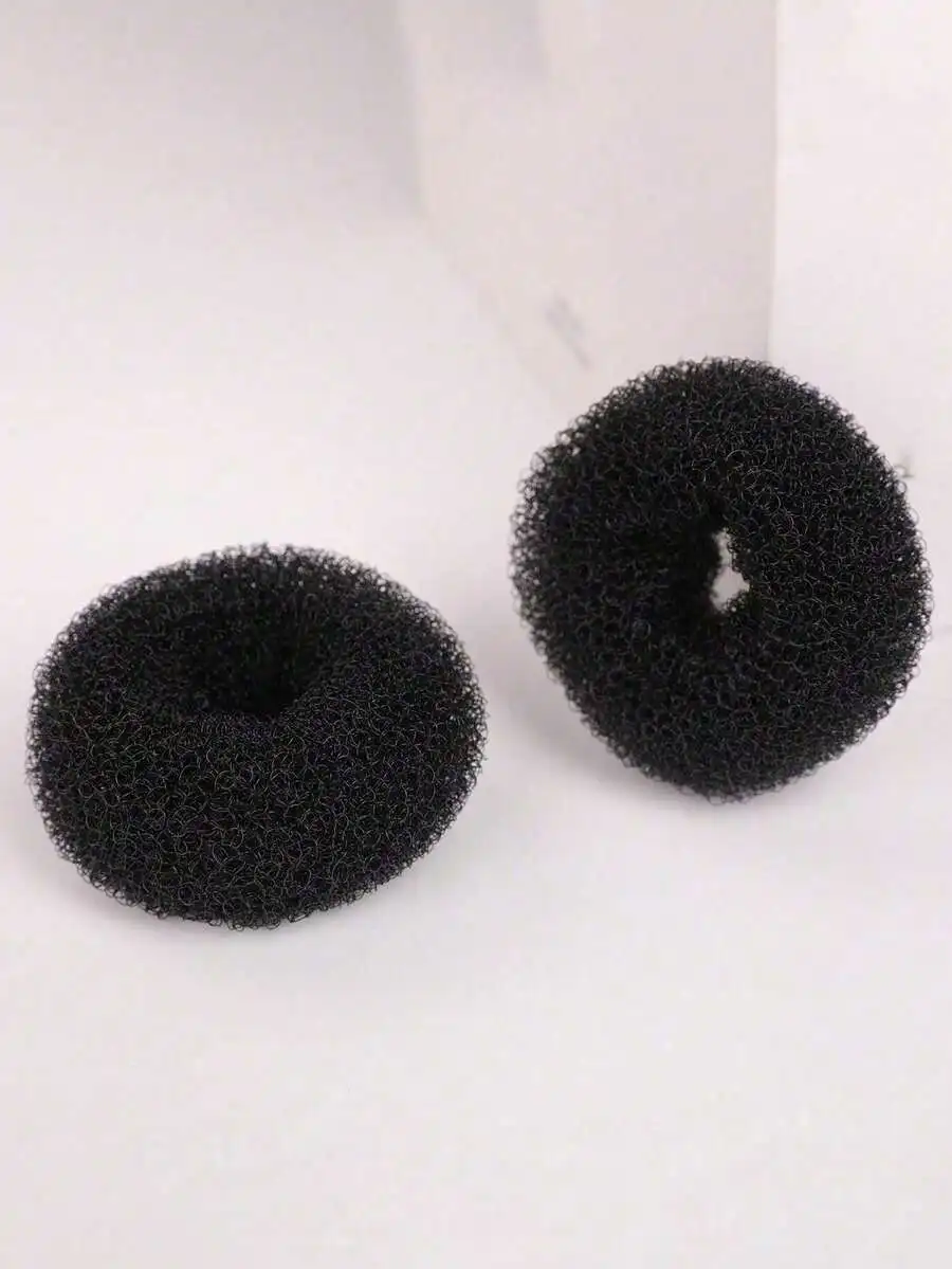 2 Paquetes de Scrunchies para el Cabello con Diseño de Donut, Accesorios para el Cabello de Niñas, Herramienta para Hacer Moños Desestructurados, Herramienta Floral para Peinar el Cabello, Multifuncional, Minimalista