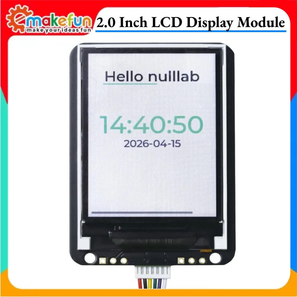 1.3/2.0 Inch Full Color TFT LCD IPS Display Module Standard 4-Wire SPI Bus Communication ST7789 Drive IC 240*240 240*320 Pixel