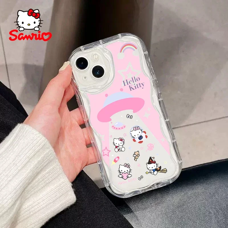 Kitty Cat Funda para iPhone 16 Funda para teléfono para niñas My Melody Accesorio lindo Carcasa para teléfono móvil Regalo de Hello Kitty
