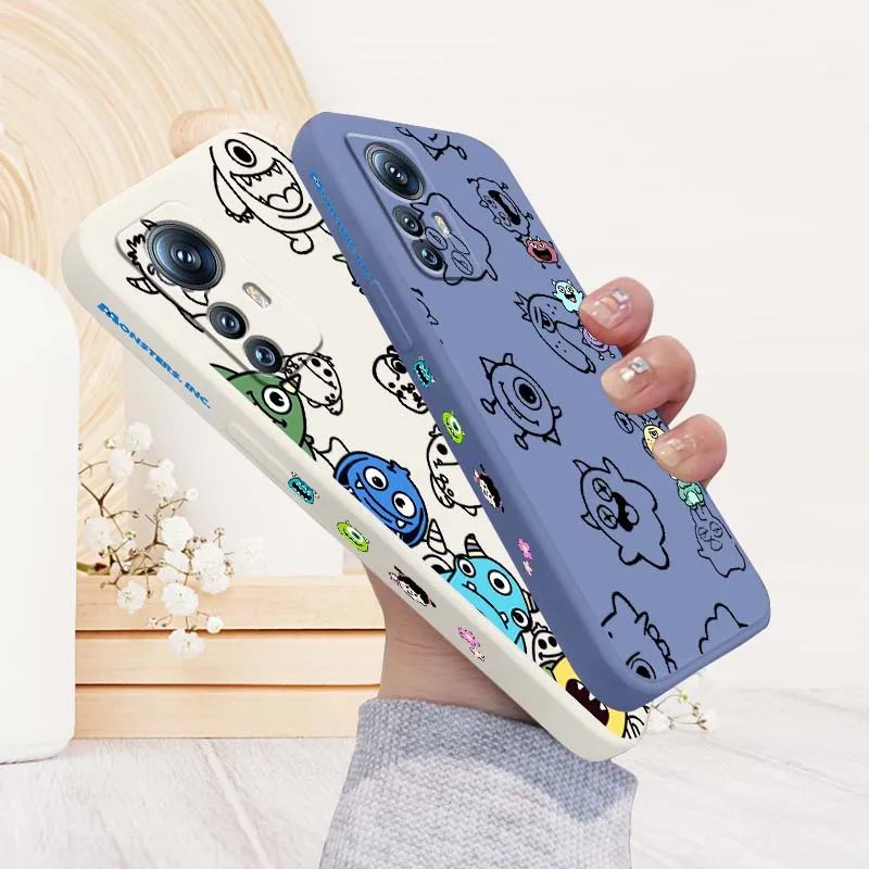 حافظة لهاتف شاومي Mi 15 14 13 13T 12 12T 12S 11 11i 11X Lite Pro Ultra 5G حبل يسار سائل من ديزني مونستر إنك