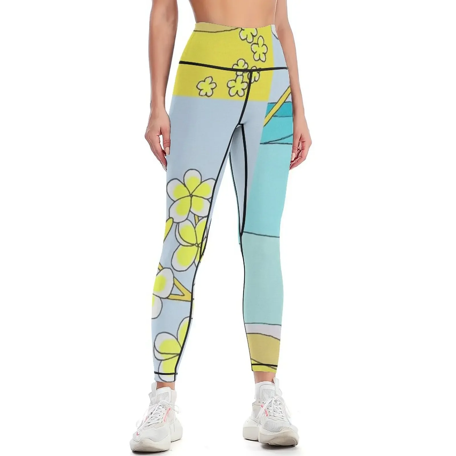 

Australian Surfer Girl, Sandy, @ Shelly Beach, Sydney, affordable original surfing art Leggings high waist Womens Leggings