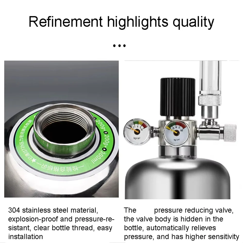 

Premium-Aquarium CO2 Generator Filter Value Double Meter Fish Tank CO2 Control Carbon Fiber Filter Accessories Filter