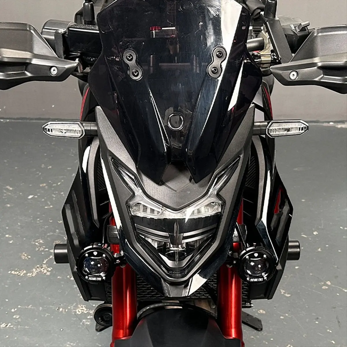 A23Z Motorcycle Windshield Airflow Deflector + Phone Navigation Bracket for Cb750 2023-2024