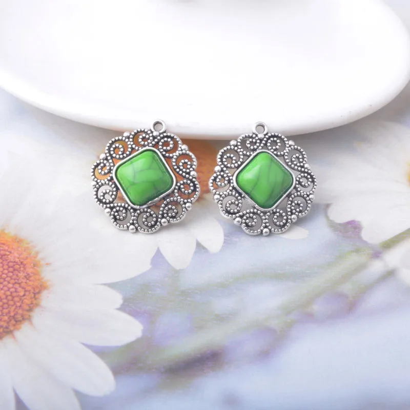 10 Stück/Set Acryl-Anhänger Schmuckzubehör Boho Anhänger DIY Damenohrringe – Detail 8