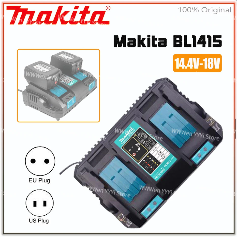 Original makita 14.4V 18V 4A Hot Dual Battery Charger Charging Current BL1830 BL1815 BL1420 DC18RC DC18RD DC18RA Power Tools