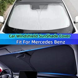 Car Windshield SunShade Cover Fit For Mercedes Benz A C E S Class W203 W204 W212 W213 W176 W177 X167 EQE Anti UV Car Sun Shade