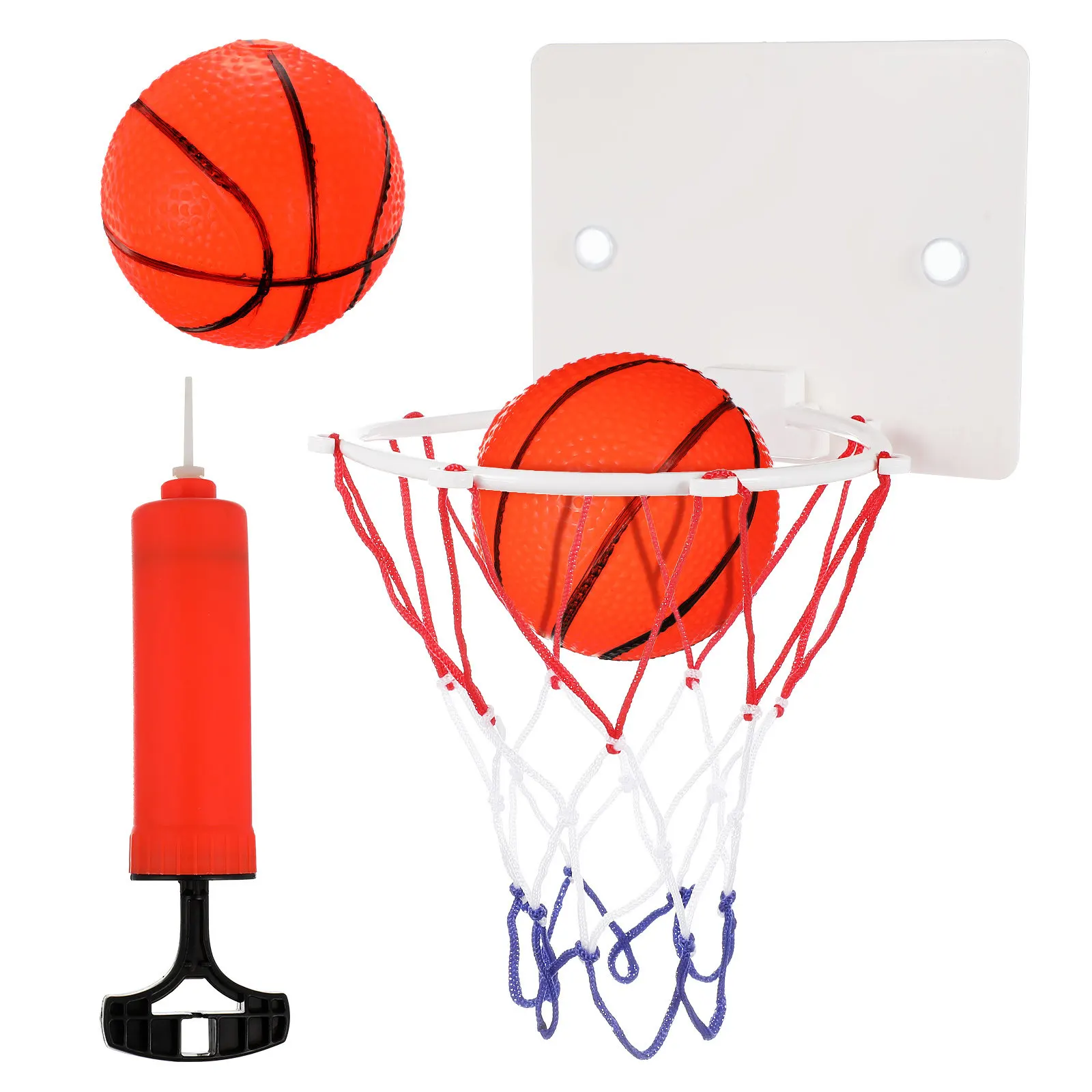 

1Set Basketball Rack Wall-Mounted Indoor Set Inflatable Balls Backboard Easy Install Kids Basketball Play