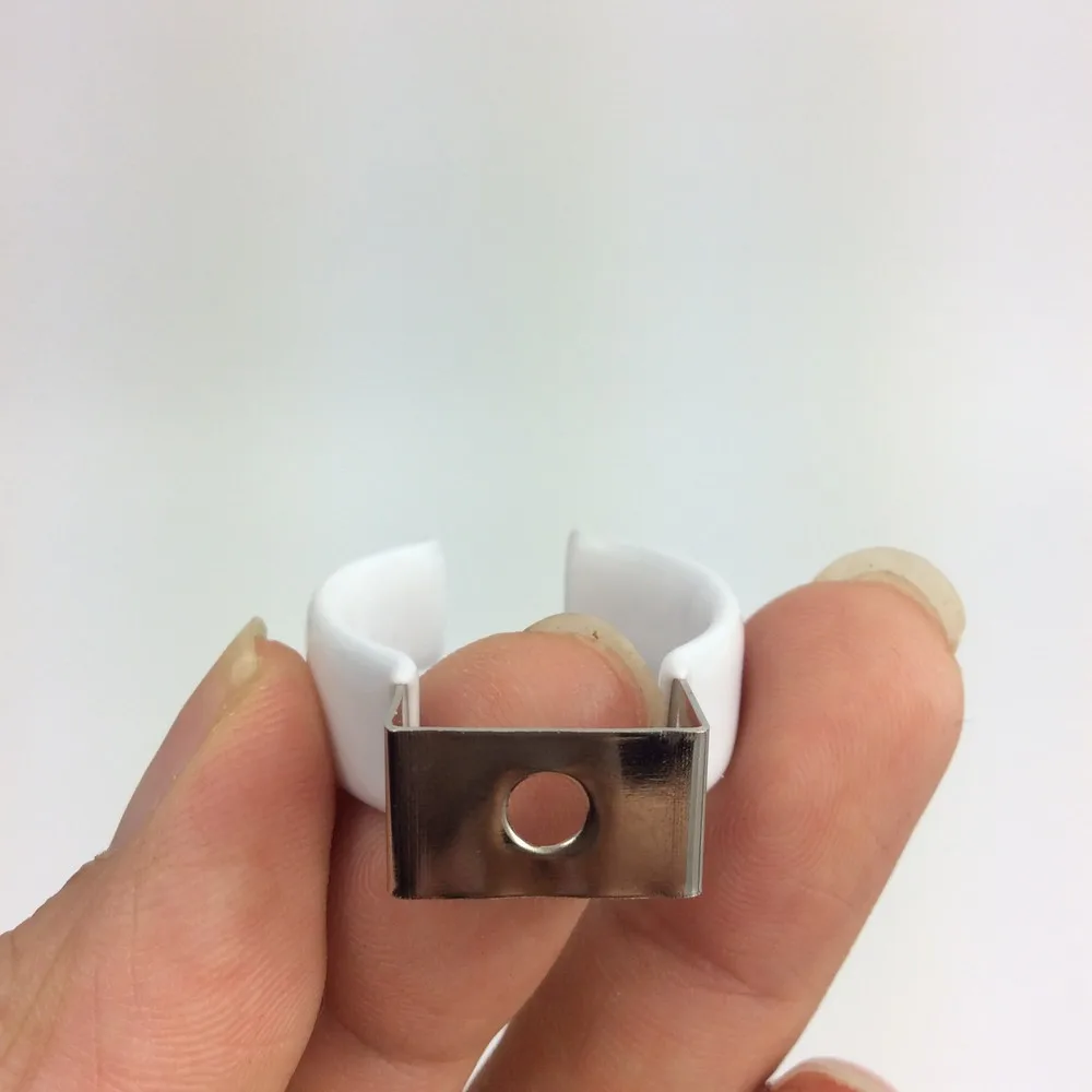 Stainless Steel Coated Plastic U‑Shape Mounting Clip T3‑T14 T25 Holder Strong Clamping Force For Rope Lamp Fixing