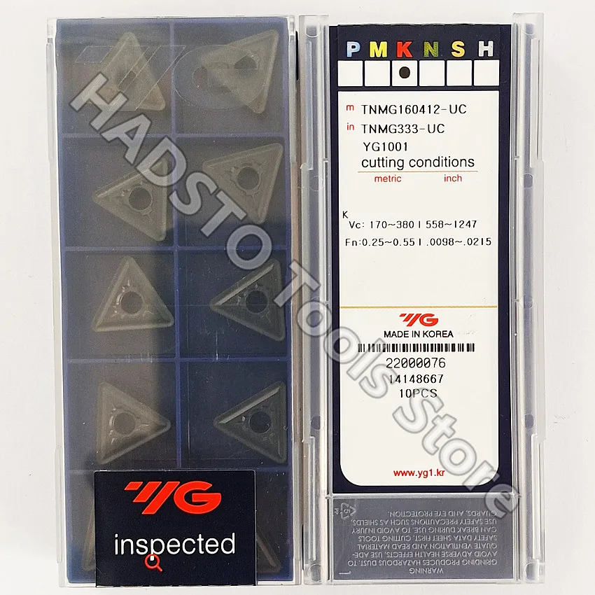 

TNMG160404-UC YG1001/TNMG160408-UC YG1001/TNMG160412-UC YG1001 YG carbide Turning inserts For Steel, Cast iron P01-P10 K10-K25